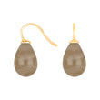 Silver earrings with Bohemian quartz glass