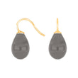 Silver earrings with Bohemian quartz glass