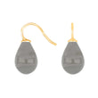 Silver earrings with Bohemian quartz glass