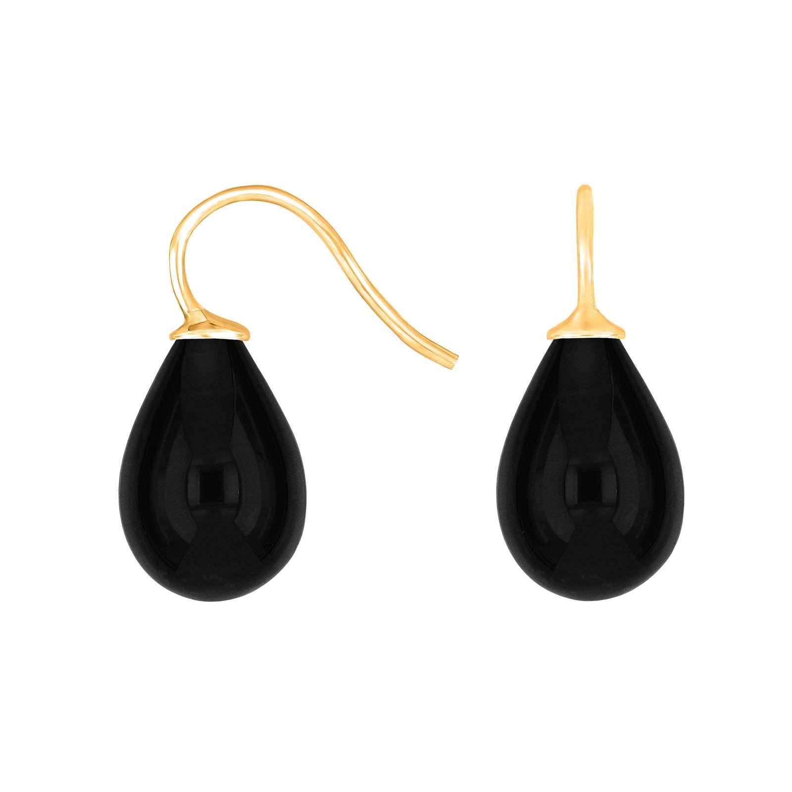 Silver earrings with Bohemian quartz glass