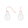 Silver earrings with Bohemian quartz glass