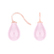 Silver earrings with Bohemian quartz glass