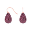 Silver earrings with Bohemian quartz glass