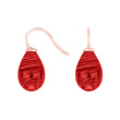 Silver earrings with Bohemian quartz glass