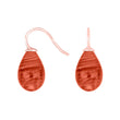 Silver earrings with Bohemian quartz glass