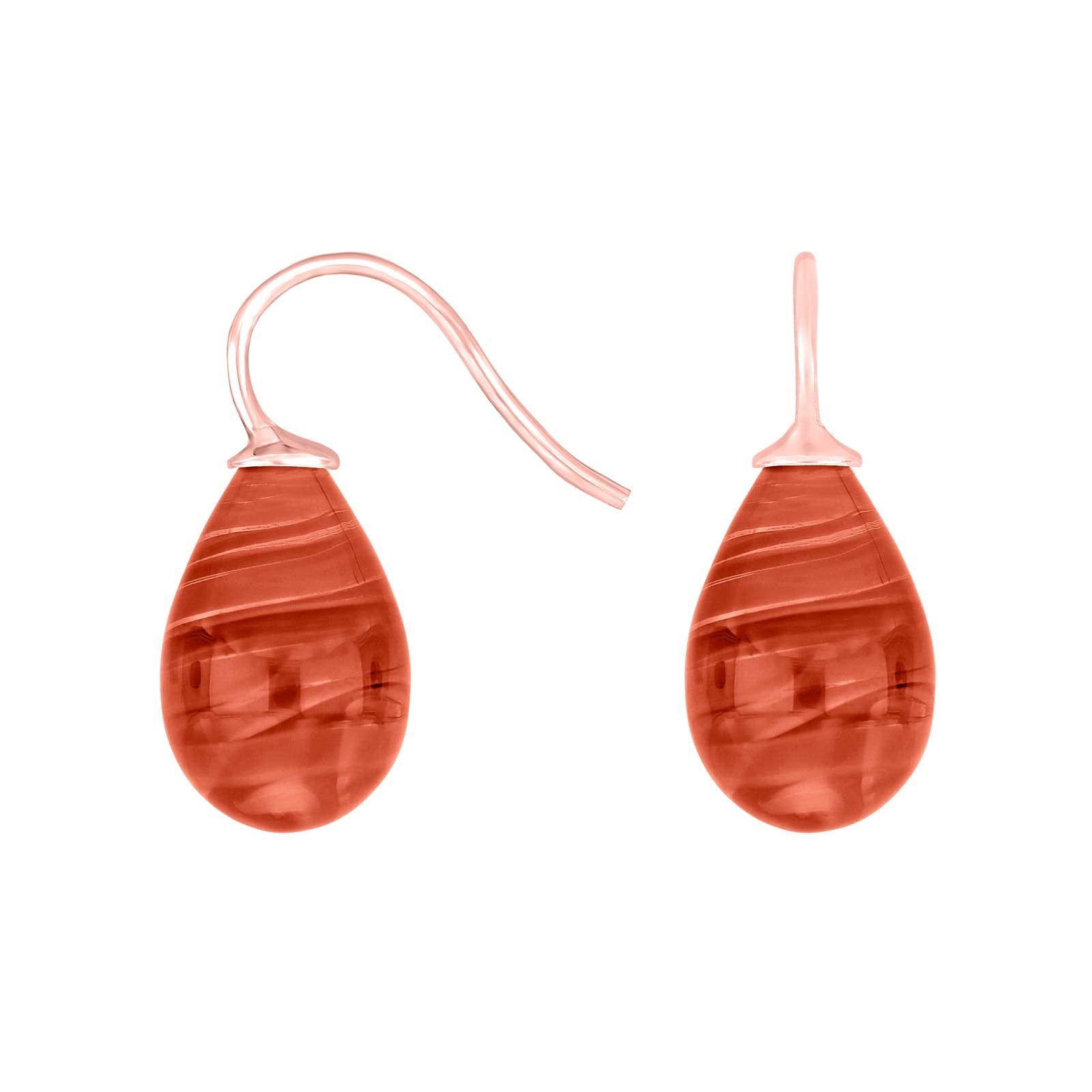Silver earrings with Bohemian quartz glass
