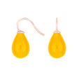 Silver earrings with Bohemian quartz glass