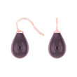 Silver earrings with Bohemian quartz glass