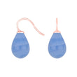 Silver earrings with Bohemian quartz glass