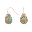 Silver earrings with Bohemian quartz glass