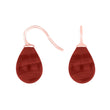 Silver earrings with Bohemian quartz glass
