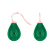 Silver earrings with Bohemian quartz glass