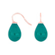 Silver earrings with Bohemian quartz glass
