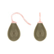 Silver earrings with Bohemian quartz glass