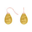 Silver earrings with Bohemian quartz glass