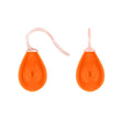 Silver earrings with Bohemian quartz glass