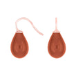 Silver earrings with Bohemian quartz glass