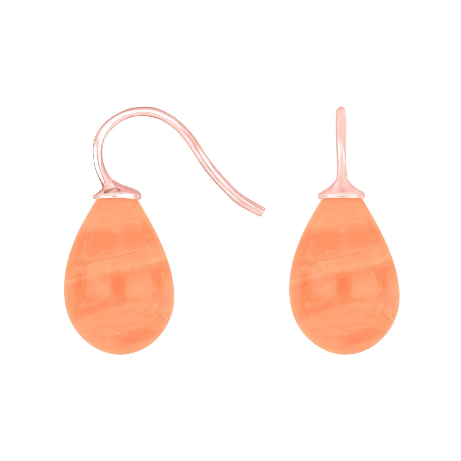 Silver earrings with Bohemian quartz glass