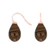 Silver earrings with Bohemian quartz glass
