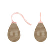 Silver earrings with Bohemian quartz glass