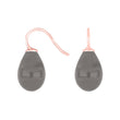 Silver earrings with Bohemian quartz glass