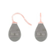 Silver earrings with Bohemian quartz glass