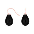 Silver earrings with Bohemian quartz glass