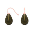 Silver earrings with Bohemian quartz glass