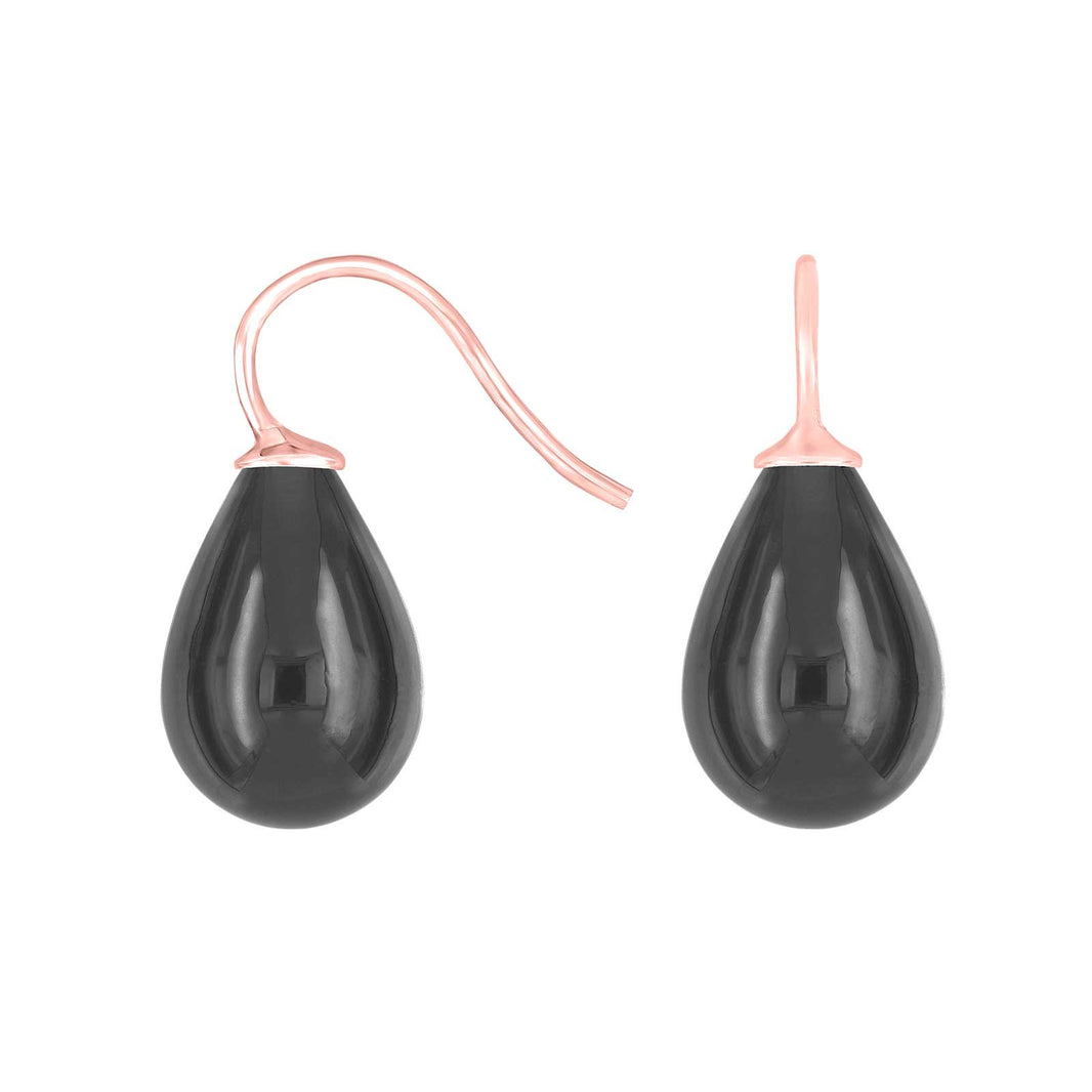 Silver earrings with Bohemian quartz glass