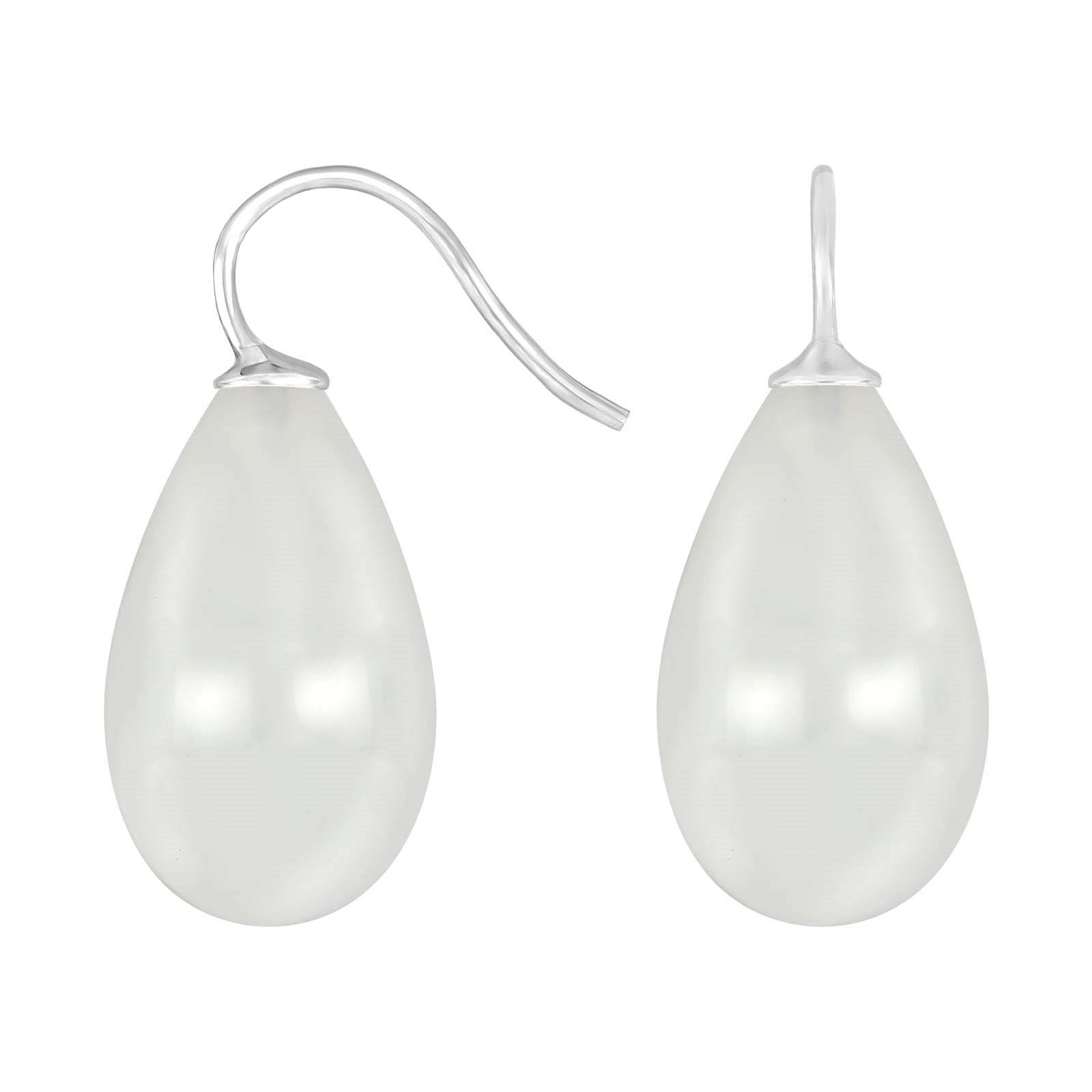 Silver ear. w/Bohemian quartz glass