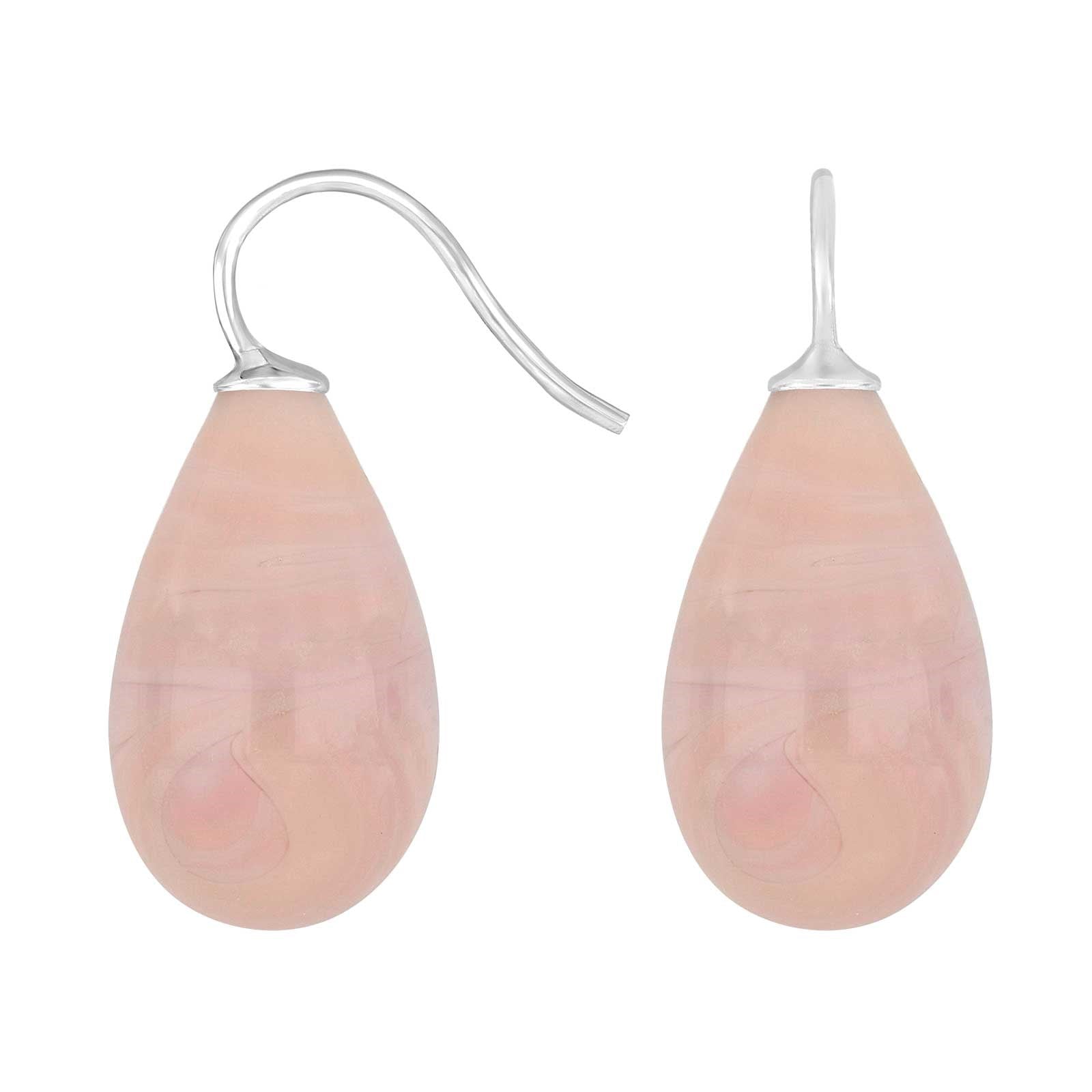 Silver ear. w/Bohemian quartz glass