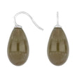 Silver ear. w/Bohemian quartz glass
