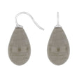 Silver ear. w/Bohemian quartz glass