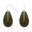 Silver ear. w/Bohemian quartz glass