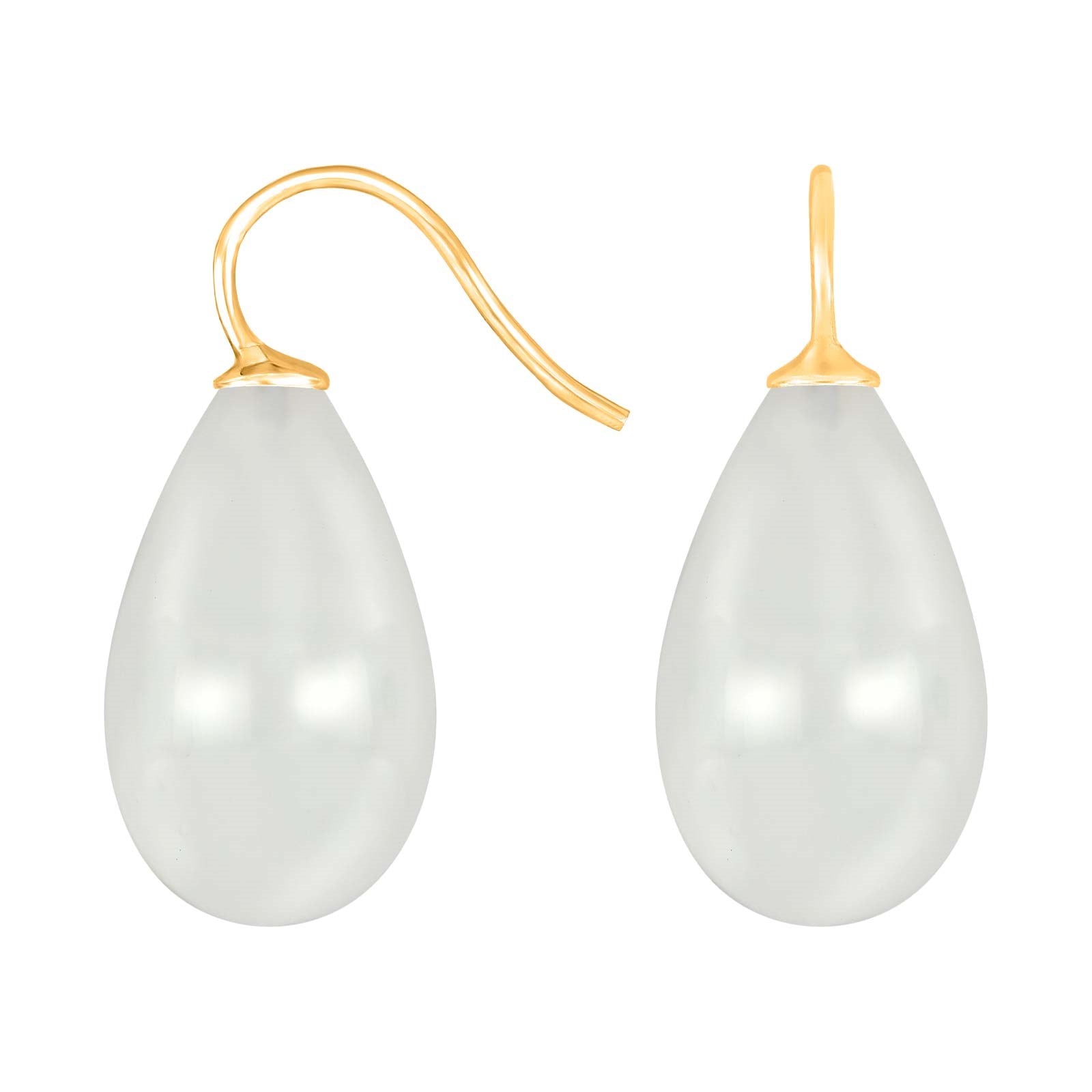 Silver ear. w/Bohemian quartz glass