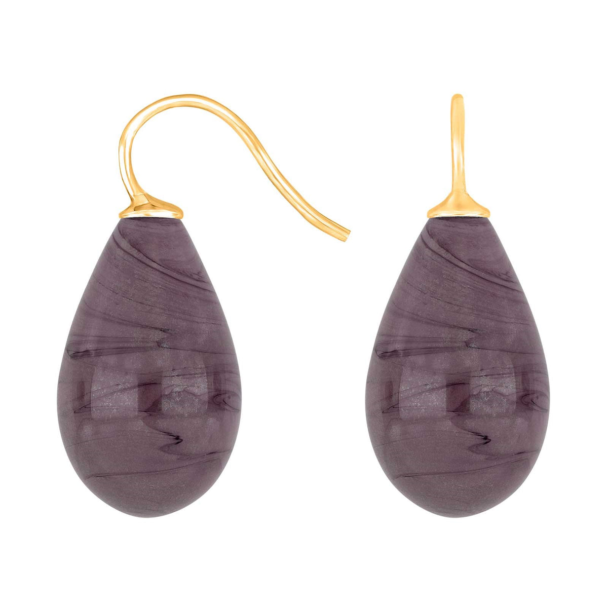 Silver ear. w/Bohemian quartz glass - 87 / Rose gold plated