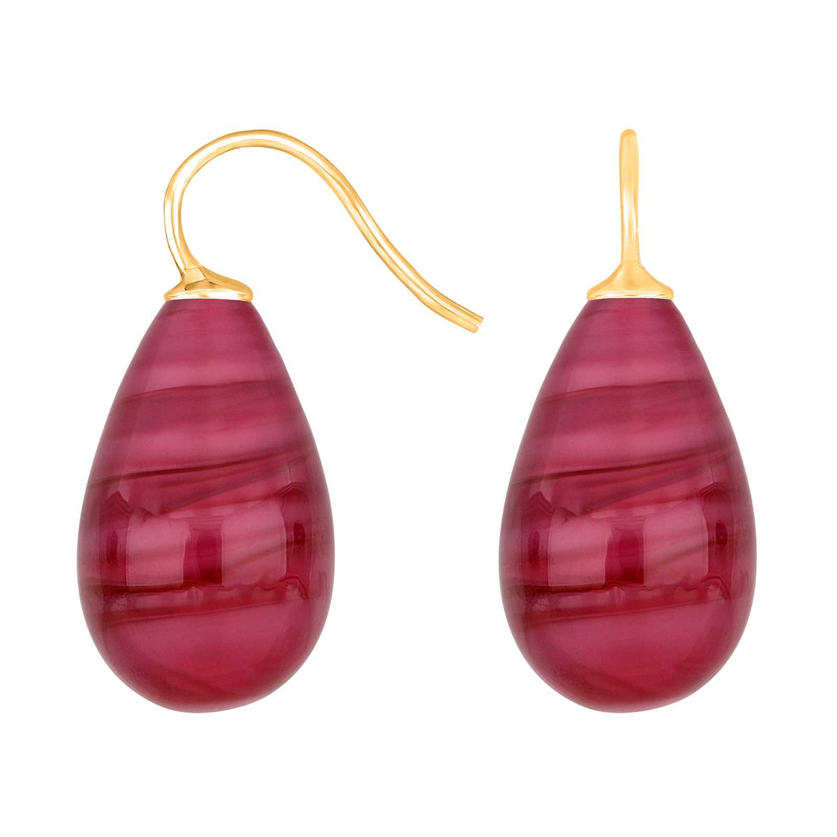 Silver ear. w/Bohemian quartz glass - 87 / Rose gold plated