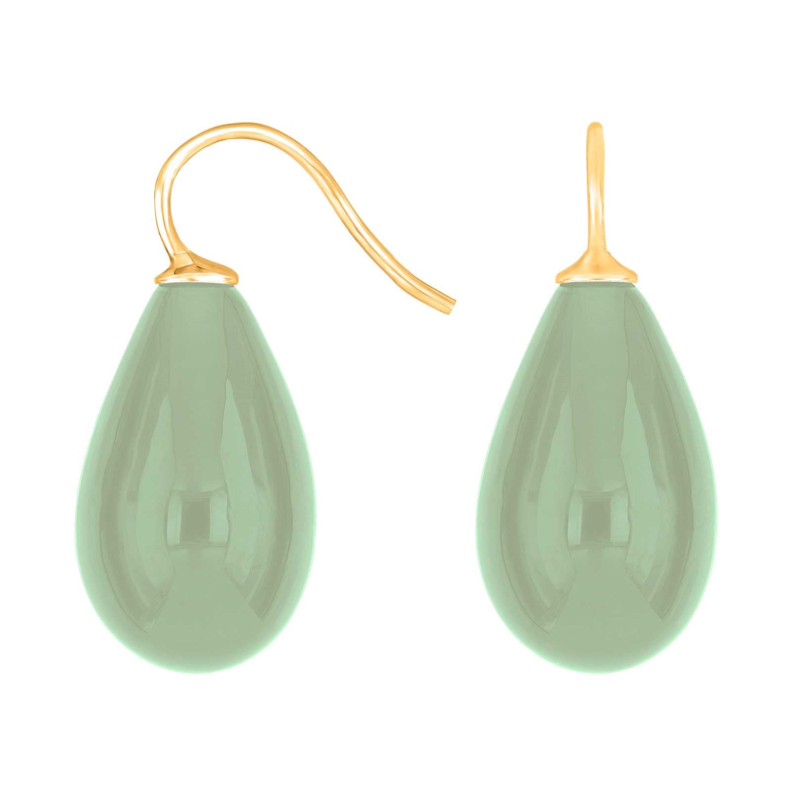 Silver ear. w/Bohemian quartz glass