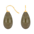 Silver ear. w/Bohemian quartz glass