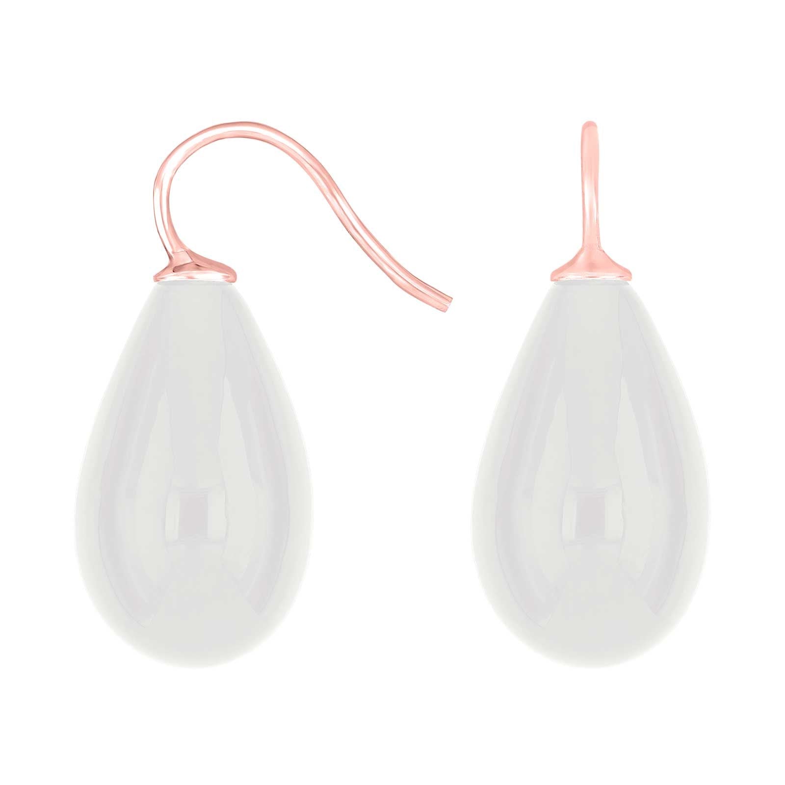 Silver ear. w/Bohemian quartz glass