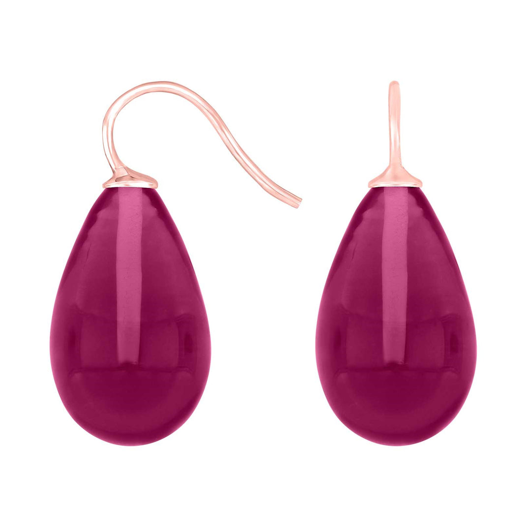 Silver ear. w/Bohemian quartz glass