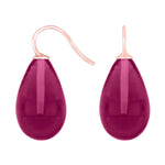 Silver ear. w/Bohemian quartz glass