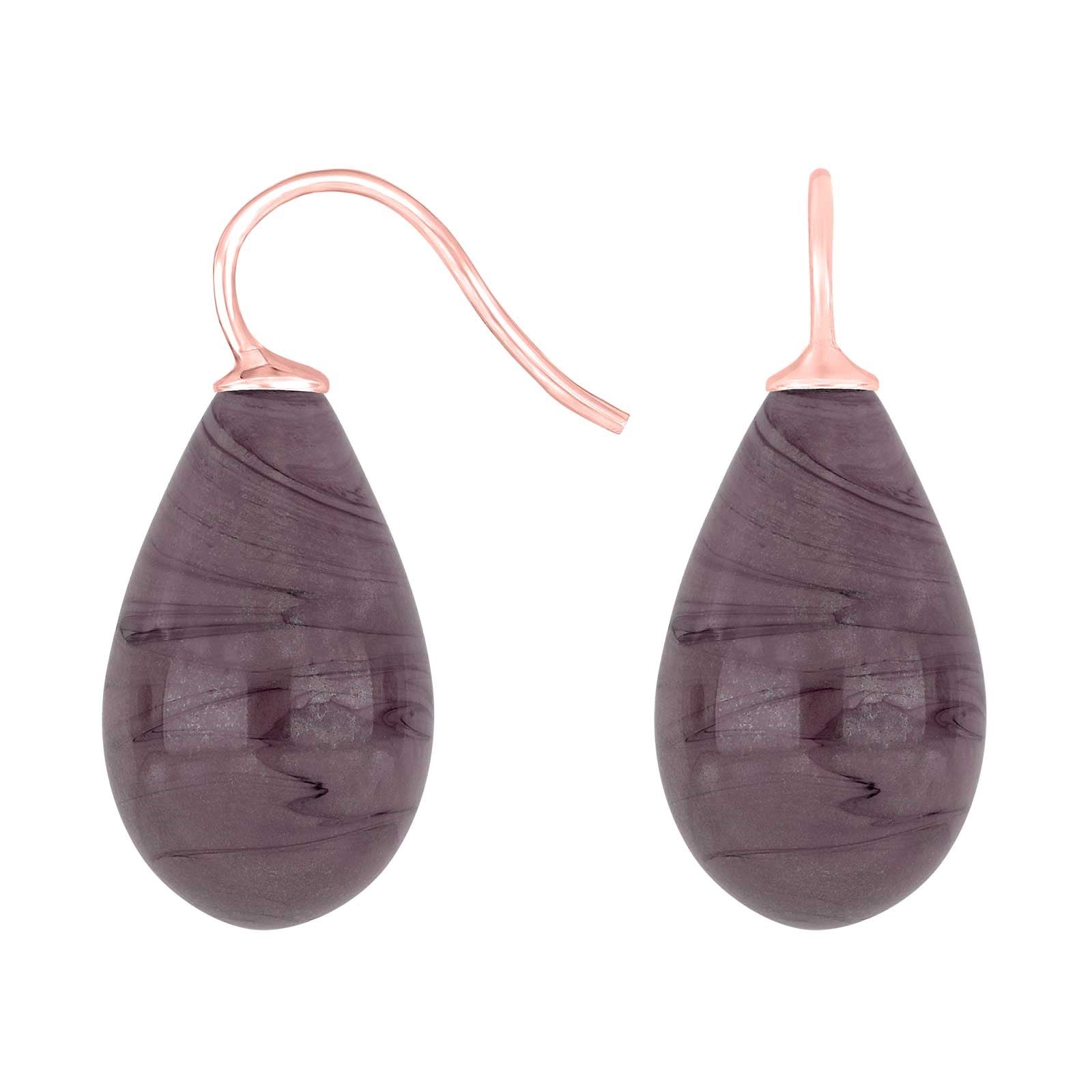 Silver ear. w/Bohemian quartz glass