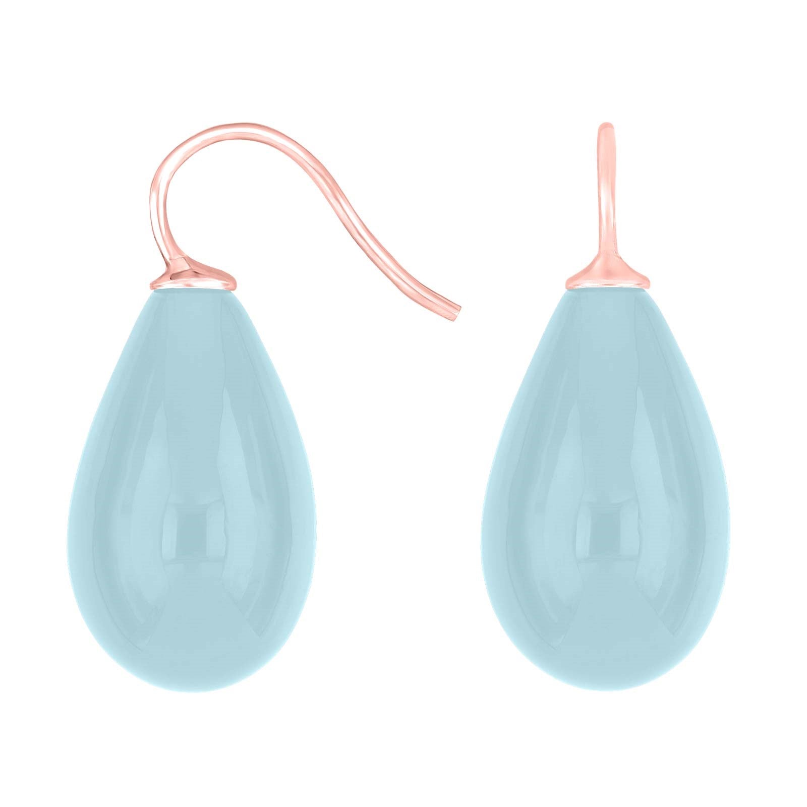 Silver ear. w/Bohemian quartz glass