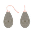 Silver ear. w/Bohemian quartz glass