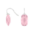 Silver ear. w/quartz glass faceted