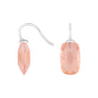 Silver ear. w/quartz glass faceted