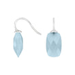 Silver ear. w/quartz glass faceted