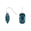 Silver ear. w/quartz glass faceted