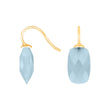 Silver ear. w/quartz glass faceted